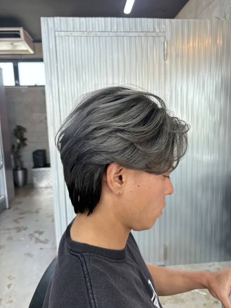 うるま市美容室BRIGHTのカット＋メンズダブルカラー